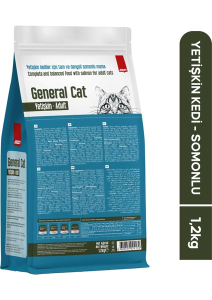 General Cat Yetişkin Kedi Maması Somonlu 1,2 kg