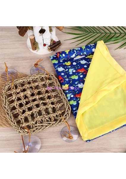 Ananas Tarzı Sürüngen Yatak Kertenkele Yatak Sakallı Ejderha Evcil Hayvanların Uyku Tulumu Küçük Hayvan Şezlong Aksesuarları Nefes Alabilir Flanel Yastık + Battaniye (Yurt Dışından) indirimleri
