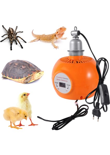 Kırmızı Tarzı 1 Adet Evcil Hayvan Isıtıcı Hayvan Isıtma Lambası Sıcak Işık Lambası Termostat Termostat Isıtıcı Sürüngen Kutusu Isıtma Lambası 220V 150W Kuluçka Makinesi (Yurt Dışından)