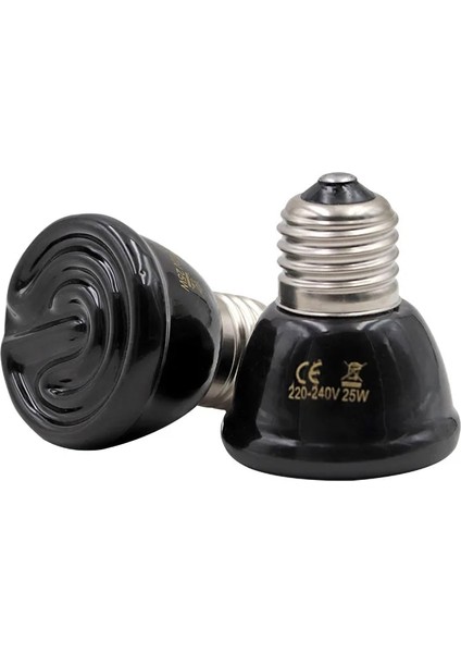 25W Tarzı Seramik Verici Isı Işığı Mini Siyah Pet Isıtma Lambası Kızılötesi Ampul Pet Kuluçka Tavuk Sürüngen Lamba (Yurt Dışından) fiyatları