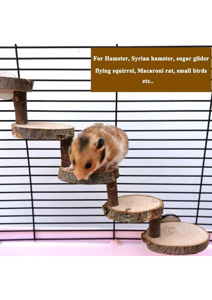 D Tarzı Hamster Ahşap Merdiven Oyuncak Merdiven Tırmanma Kuşlar Papağan Egzersiz Tünek Standı Platformu Diş Bakımı Molar Oyuncaklar Kafes Aksesuarları (Yurt Dışından) fırsatları