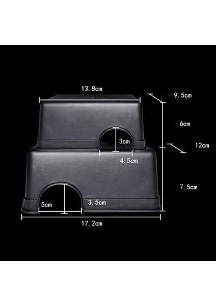 Siyah Stil S Beden Asypets Küçük Sürüngenler Evcil Hayvan Oyuncakları Gecko Yılan Barınak Evi Gıda Su Kasesi Mağara Tırmanma Kutusu (Yurt Dışından)
