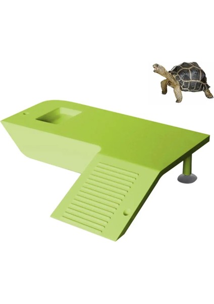 Yeşil Tarzı Kaplumbağa Kurbağa Yüzen Ada Sucul Hayvan Sürüngen Malzemeleri Akvaryum Süs Kaplumbağa Iskelesi Sürüngen Habitat 30*23*5 cm (Yurt Dışından)