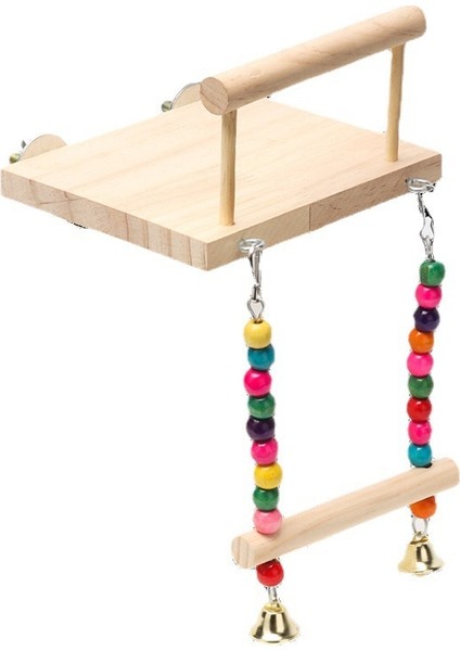 Salıncak Stili Kuş Salıncak Oyuncak Ahşap Salıncak Papağan Levrek Standı Playstand Çiğneme Boncuk Kafes Oyun Alanı Muhabbet Kuşları Için (Yurt Dışından) modelleri