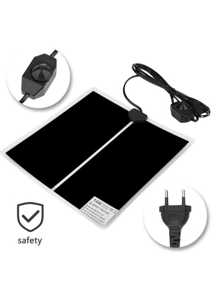 Yenı Isıtıcı Yatak Mat Pad Amfibiler Ayarlanabilir Sıcaklık Pet Sürüngen Isıtma Isıtıcı 14 W Uzak Kızılötesi Işınlar Radyant Isı (Yurt Dışından)