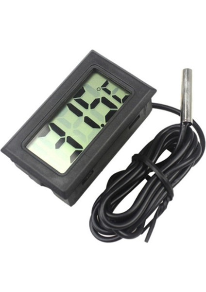 Siyah Stil Mini Dijital LCD Termometre Sensörü Dondurucu Sıcaklığı-50 ~ 110 Derece Buzdolabı Akvaryum Izleme Ekranı Kapalı (Yurt Dışından)
