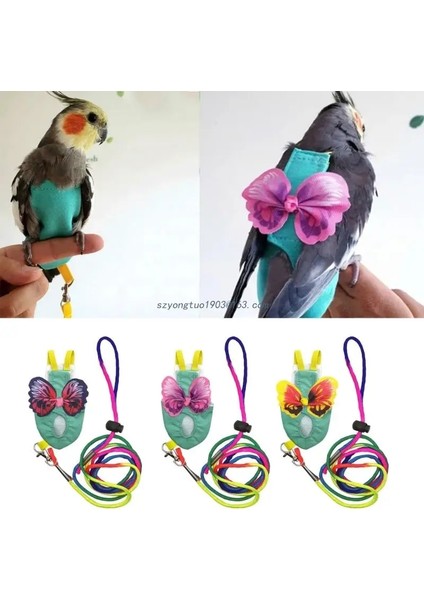 P82C7HH1406774-Y-S Stili Kuş Uçan Elbise ve Eğitim Halatı Anti-Bite Koşum Tasma Pet Kuş Malzemeleri (Yurt Dışından)