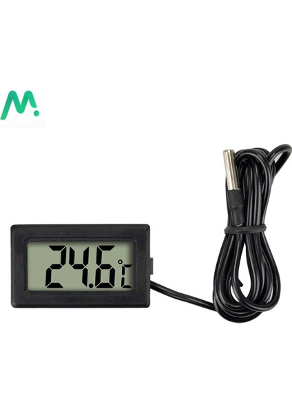 Siyah Stil Mini Dijital LCD Termometre Sensörü Dondurucu Sıcaklığı-50 ~ 110 Derece Buzdolabı Akvaryum Izleme Ekranı Kapalı (Yurt Dışından) fiyatları