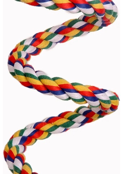 100CM Tarzı Kuş Levrek Oyuncak Spiral Pamuk Halat Çiğneme Çubuğu Papağan Salıncak Tırmanma Ayakta Oyuncaklar Çan Kuş Malzemeleri Papağanlar Tırmanma Oyuncaklar (Yurt Dışından) modelleri