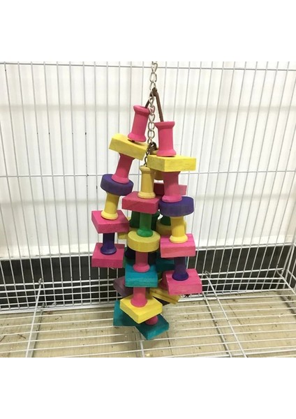 Bir Stil Arrot Çiğneme Oyuncağı Kuş Papağan Blokları Knot Yırtılma Oyuncak Kuş Kafesi Bite Oyuncak Afrika Gri Macaws Kakadular (Yurt Dışından)