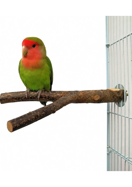 Ahşap Tarzı Kuş Kafesi Ahşap Şube Standı Pet Parakeet Muhabbet Kuşu Asılı Oyun Oyuncakları Ahşap Çatal Raf Pet Kuş Pençesi Ağız Taşlama Ahşap Dinlenme Tutucu (Yurt Dışından)