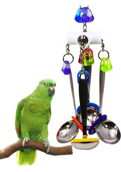 Stil2 Tarzı Kuş Oyuncakları Salıncak Papağan Kafesi Kaşık Çan Asılı Tırmanma Pet Papağan Oyuncakları Cockatiel Parakeet Afrika Gri Kuş Isırıkları Çiğnemek Ses Oyuncaklar (Yurt Dışından) modelleri