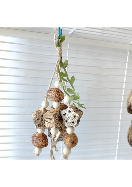 Fındık Stili Renkli Ahşap Asılı Kuş Çiğneme Oyuncakları Rattan Topu Ahşap Boncuk Kuşlar Kafes Aksesuarları Sıkıntıyı Gidermek Için Kuş Aksesuarları (Yurt Dışından)