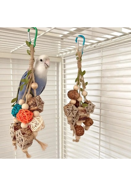 Fındık Stili Renkli Ahşap Asılı Kuş Çiğneme Oyuncakları Rattan Topu Ahşap Boncuk Kuşlar Kafes Aksesuarları Sıkıntıyı Gidermek Için Kuş Aksesuarları (Yurt Dışından) fiyatları