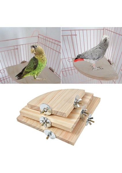 15CM Tarzı Et Kuş Papağan Ahşap Platform Standı Raf Oyuncak Hamster Şube Toyzes Istasyonu Hamster Papağan Tahtada Duruyor (Yurt Dışından)
