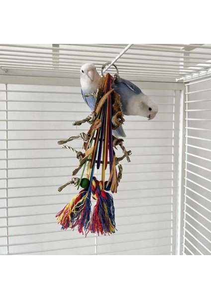 Bir Stil Kuş Çiğneme Oyuncak Doğal Ahşap Diş Taşlama Toplayıcı Topu Asılı Oyuncak Papağan Isırığı Oyuncak Cockatiel Amerika Papağanı Parakeets Conures (Yurt Dışından) modelleri