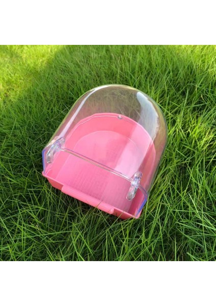 Pembe Tarzı Lastic Kuş Su Banyosu Kutusu Küvet Duş Kutusu Kasa Papağan Parakeet Fet Kafesi Asılı Kase Kuş Banyosu Kuş Malzemeleri (Yurt Dışından)