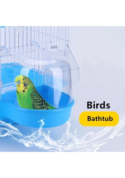 Pembe Tarzı Lastic Kuş Su Banyosu Kutusu Küvet Duş Kutusu Kasa Papağan Parakeet Fet Kafesi Asılı Kase Kuş Banyosu Kuş Malzemeleri (Yurt Dışından) fırsatları