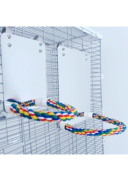 13X14X20CM Tarzı Papağan Oyuncak Akrilik Kuş Ayna Halatlı Tünek Kuş Oyuncakları Salıncak Rahat Levrek Parakeet Cockatiel Conure Muhabbet Kuşları Kanaryalar (Yurt Dışından) modelleri