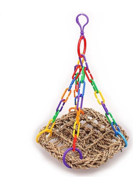 No.1 Stili Kuş Salıncak Çiğneme Oyuncakları Papağan Hamak Çan Oyuncaklar Papağan Kafesi Oyuncak Kuş Levrek Küçük Parakeets Için Ahşap Boncuk Asılı (Yurt Dışından)
