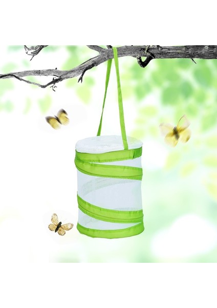 Turuncu Tarzı 15X15CM Dış Mekan Yaşları Için Böcek ve Kelebek Habitat Kafesi 3+ Uzun Şeffaf Mesh Muhafaza Katlanabilir Mantis Kelebek Habitat Kafesleri (Yurt Dışından)