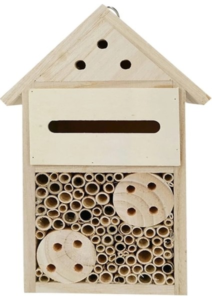 No.3 Tarzı G5AB El Yapımı Doğal Ahşap Böcek Evi Bahçe Bugs Otel Uğur Böceği Mason Arılar Kelebekler Için Mükemmel Ev Kanca ile (Yurt Dışından) indirimleri
