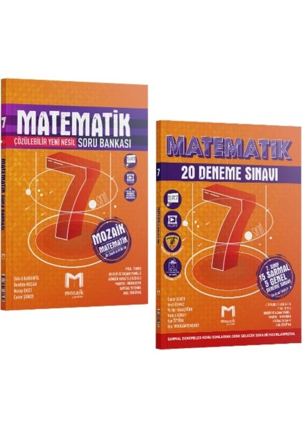 7. Sınıf Matematik Soru Bankası - Matematik 20 Deneme 2'li Set