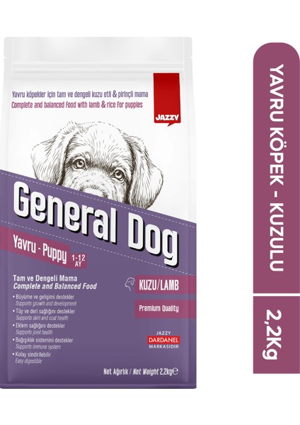 General Dog Yavru Köpek Maması Kuzulu 2,2 kg