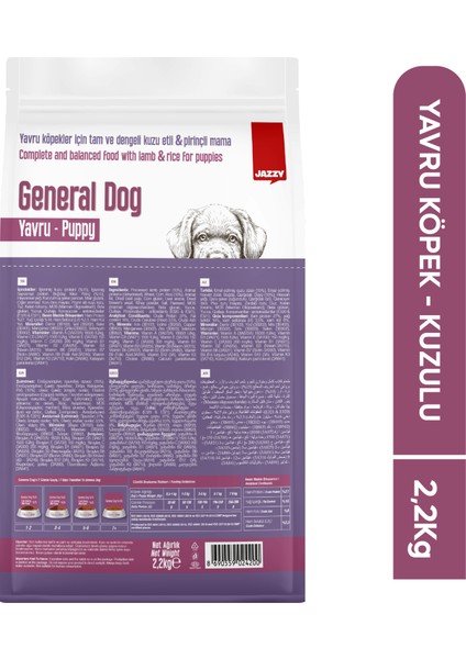 General Dog Yavru Köpek Maması Kuzulu 2,2 kg