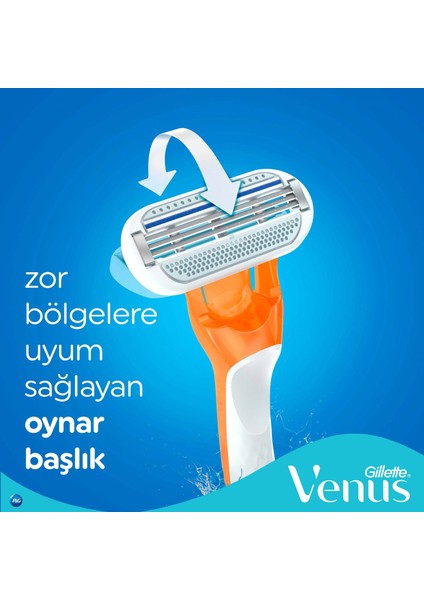 Gillette Venus Riviera Kullan At Kadın Tıraş Bıçağı 2'li