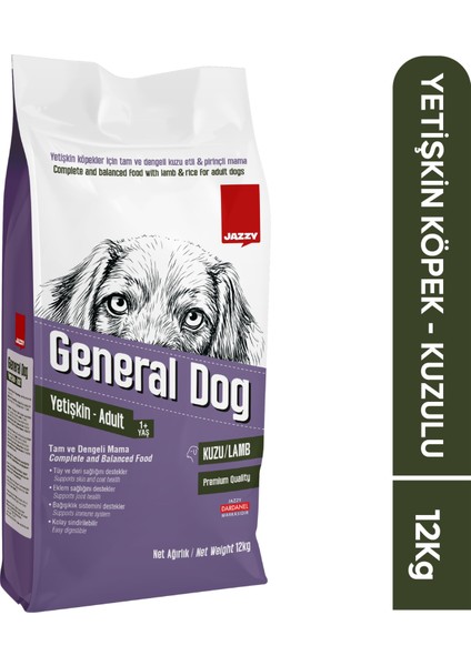 General Dog Yetişkin Köpek Maması Kuzulu 12 kg