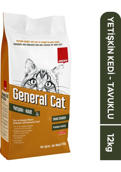 General Cat Yetişkin Kedi Maması Tavuklu 12 kg