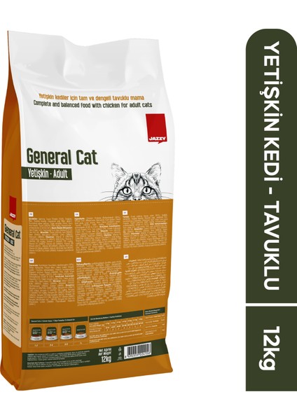 General Cat Yetişkin Kedi Maması Tavuklu 12 kg