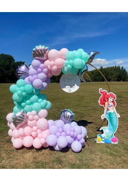 Makaron Lila Mint ve Pembe Balon Zinciri 100 Adet