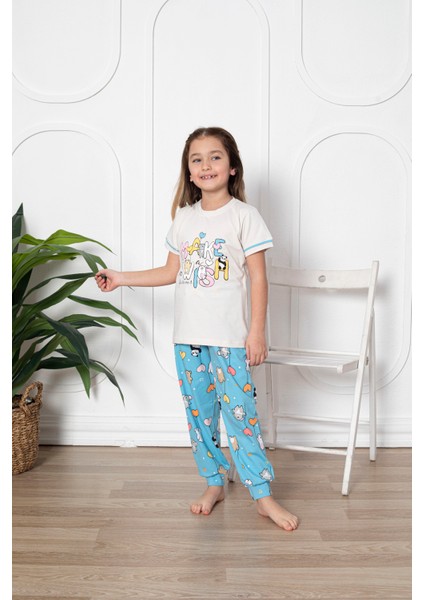 Kapi Kids Kız Çocuk Make Wish Pandacık Baskılı Pijama Takımı 11-15 Yaş 6080