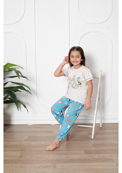 Kapi Kids Kız Çocuk Make Wish Pandacık Baskılı Pijama Takımı 11-15 Yaş 6080