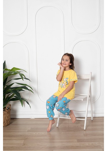 Kapi Kids Kız Çocuk Make Wish Pandacık Baskılı Pijama Takımı 11-15 Yaş 6080