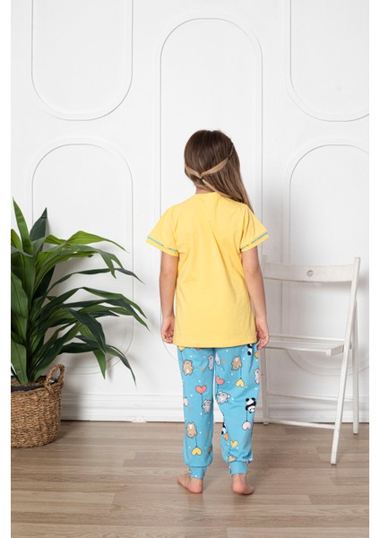 Kapi Kids Kız Çocuk Make Wish Pandacık Baskılı Pijama Takımı 11-15 Yaş 6080