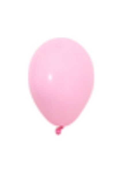 5 Inç Küçük Boy Pastel Balon Pembe 100 Adet