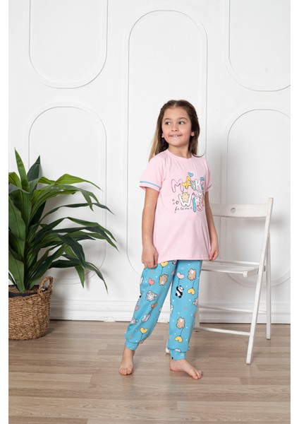 Kapi Kids Kız Çocuk Make Wish Pandacık Baskılı Pijama Takımı 11-15 Yaş 6080