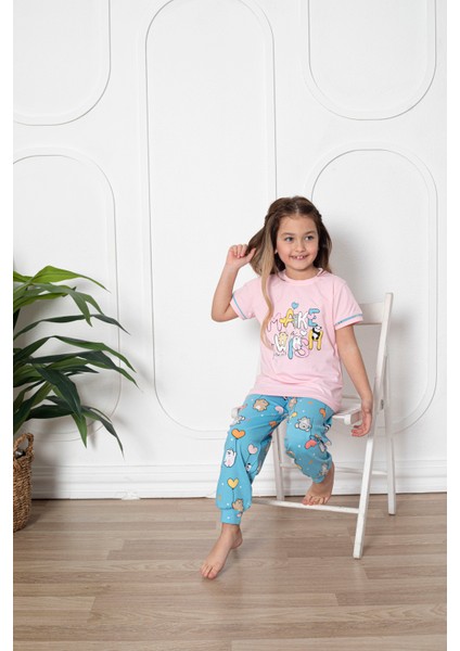 Kapi Kids Kız Çocuk Make Wish Pandacık Baskılı Pijama Takımı 11-15 Yaş 6080