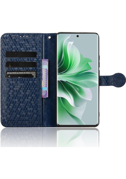 Oppo Oppo 11 5g Manyetik Toka Için Kılıf Geometrik Desen Deri Cüzdan (Yurt Dışından)