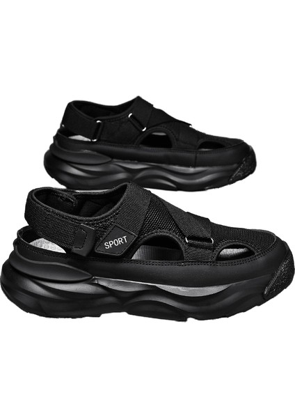 Croc Ayakkabı Erkek Bahar Yan Hikayesi Çalışan Baba Sürüş Sandalet Erkek Baotou Spor Plaj Sandalet (Yurt Dışından)
