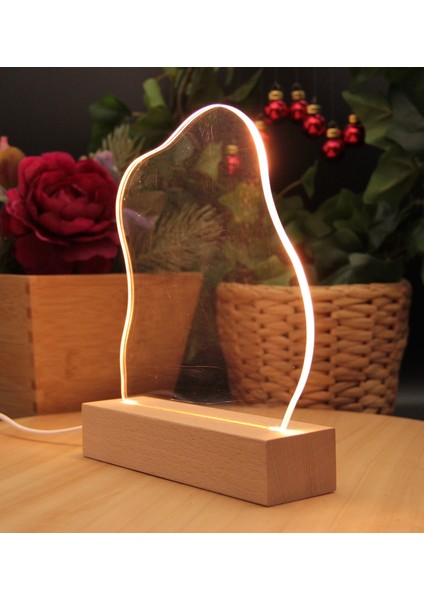 LED Işıklı Pleksi Mesaj Panosu Ahşap Tabanlı fırsatları
