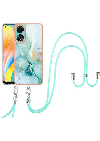 Oppo A78 4g Mermer Crossbody Kordon Askısı Tampon Anti-Scratch Için Kılıf (Yurt Dışından)