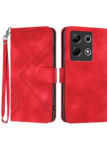 Kart Yuvası Standı ile Infinix Not 30 4g Pu Deri Flip Cüzdan Için Kılıf (Yurt Dışından)