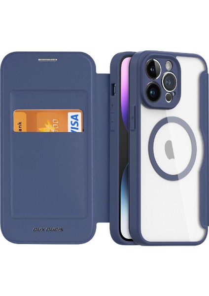 Rfıd Engelleme Kart Yuvası Pu Kapak ile IPhone 14 Pro Max Için Duducase Durumda (Yurt Dışından)