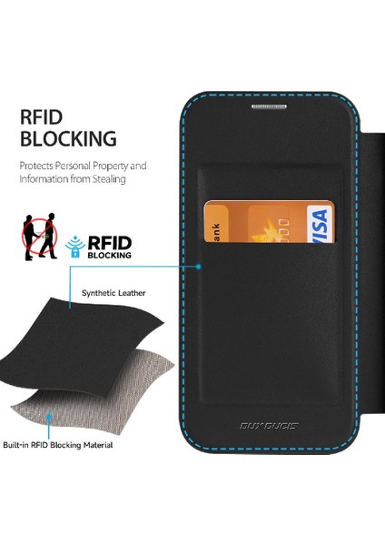 IPhone 15 Için Duducase Durumda Darbeye Dayanıklı Tam Koruyucu Flip Folio Cüzdan (Yurt Dışından) modelleri