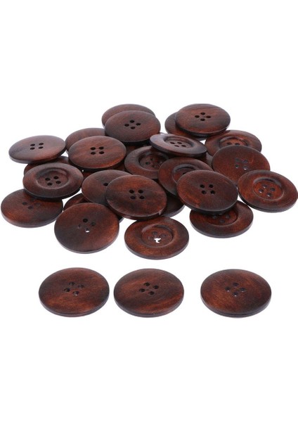 30 4 40MM Yuvarlak Ahşap Düğ Düğ Yapımı Zanaat Giyim (Yurt Dışından)