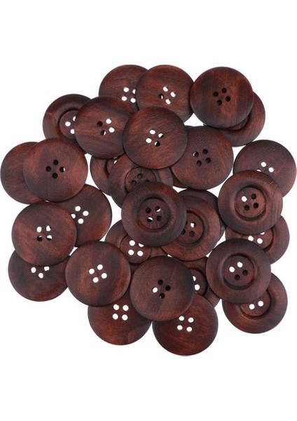 30 4 40MM Yuvarlak Ahşap Düğ Düğ Yapımı Zanaat Giyim (Yurt Dışından) indirimleri